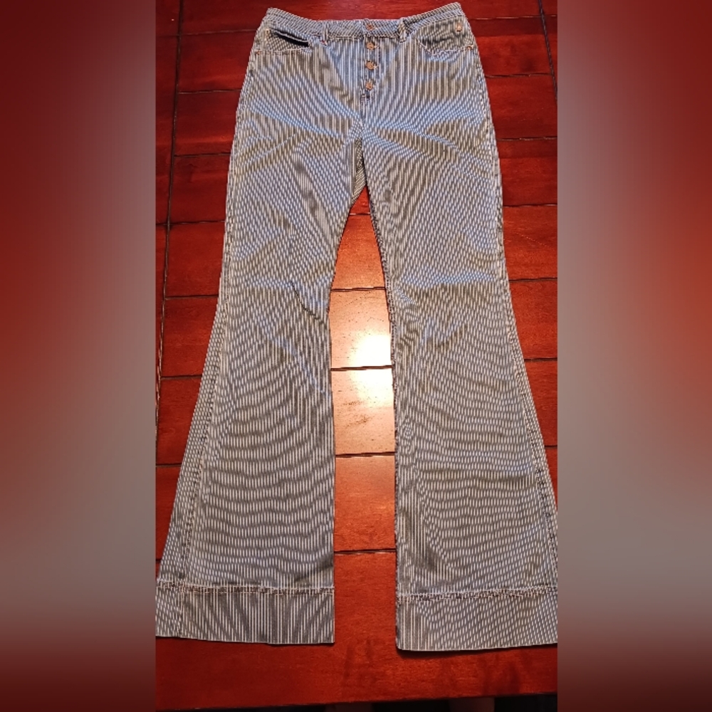 Idyllwind Women's Blue High Rise Striped Jeans
